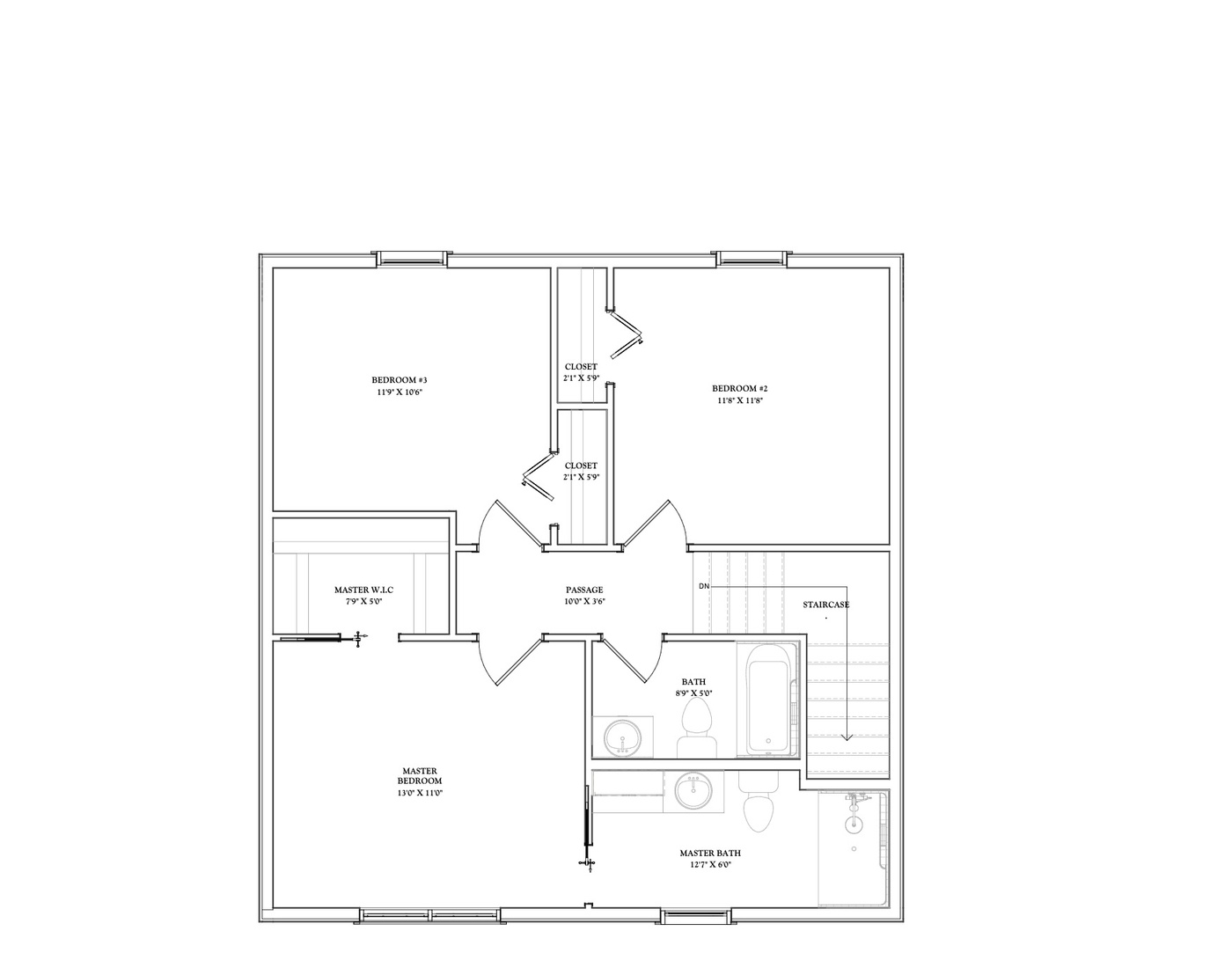 Second Story Floor Plan