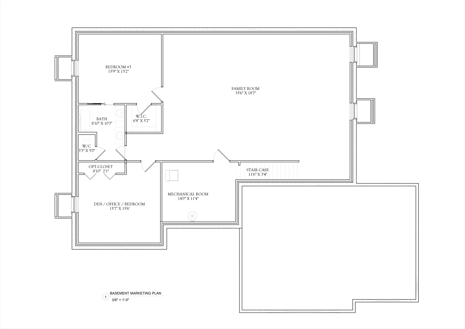 Redwood 3car R Floor Plan Basement