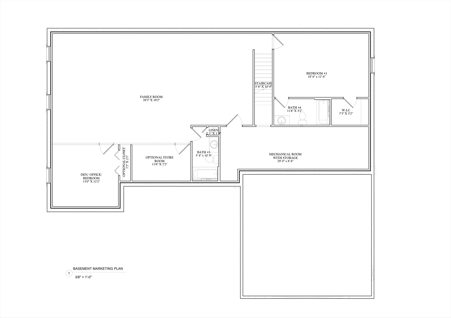 Willow 2car R Floor Plan Basement