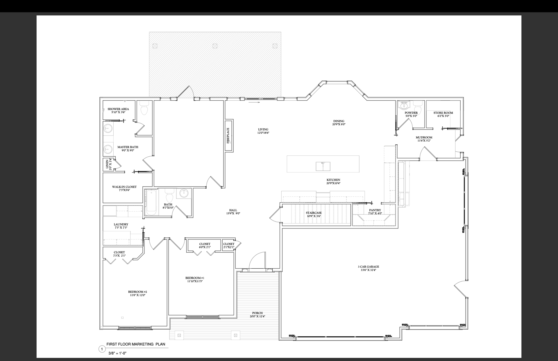 Main level simple floor plan