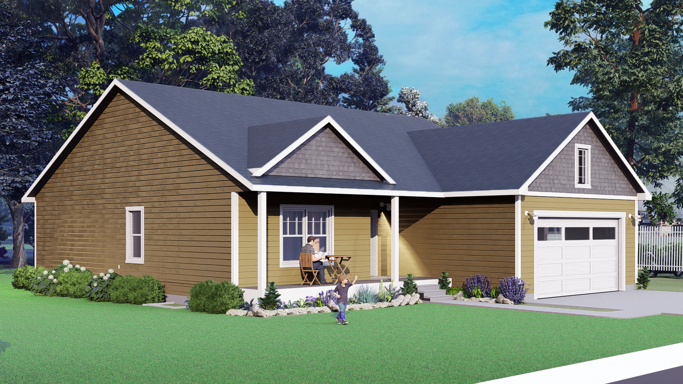 Cedar R Exterior Rendering Front Left