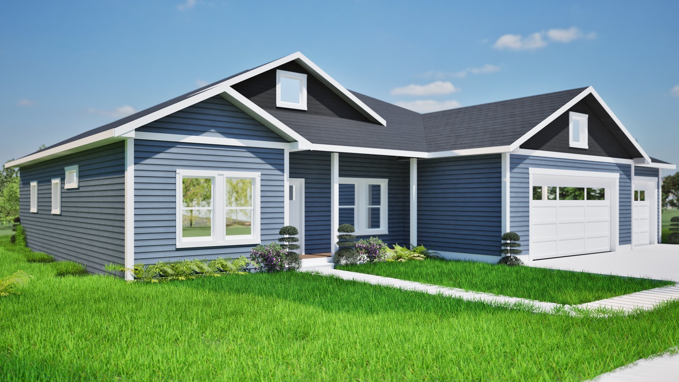 Ontario Front Angle Exterior Rendering